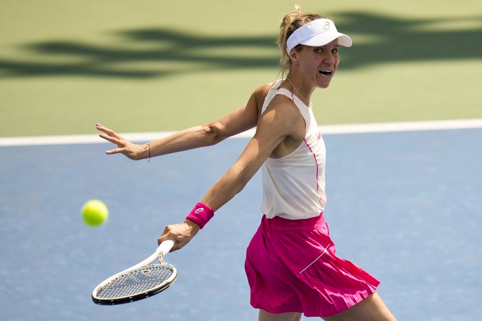 Viktorija Golubic gewinnt gegen Marie Bouzkova in drei Sätzen.