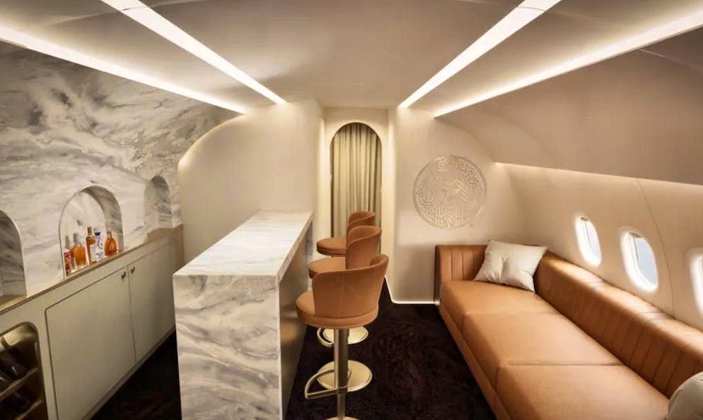 The bar is to be located at the rear of the aircraft.