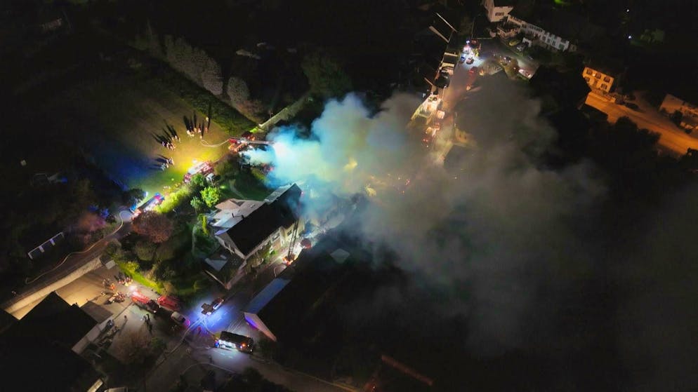 Hallau fire October 16, 2025. A fire broke out in Hallau SH on Thursday morning. 