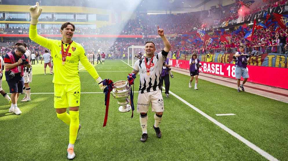 Marwin Hitz und Xherdan Shaqiri holten letzte Saison das Double.