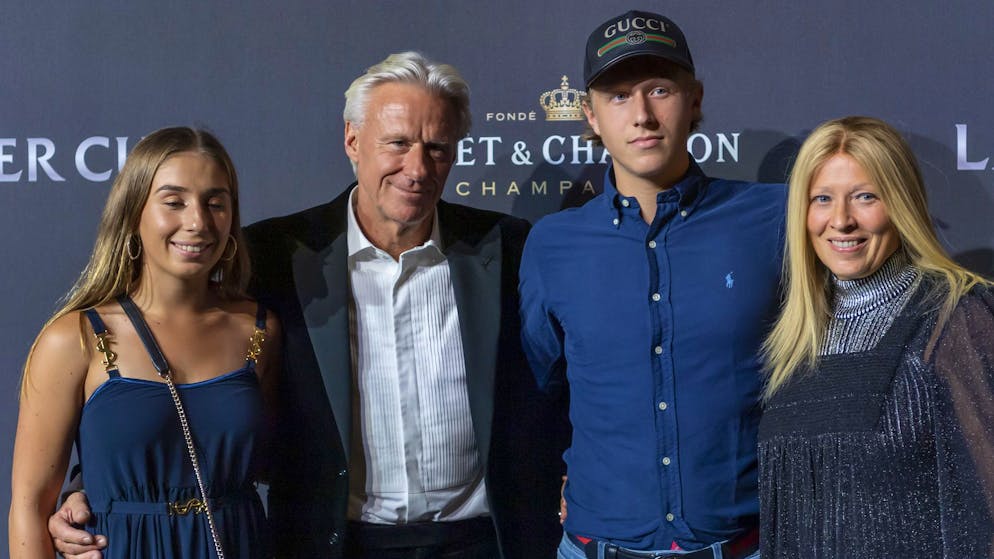 Bjoern Borg, insieme alla moglie Patricia Ostfeldt e al figlio Leo Borg (2019)