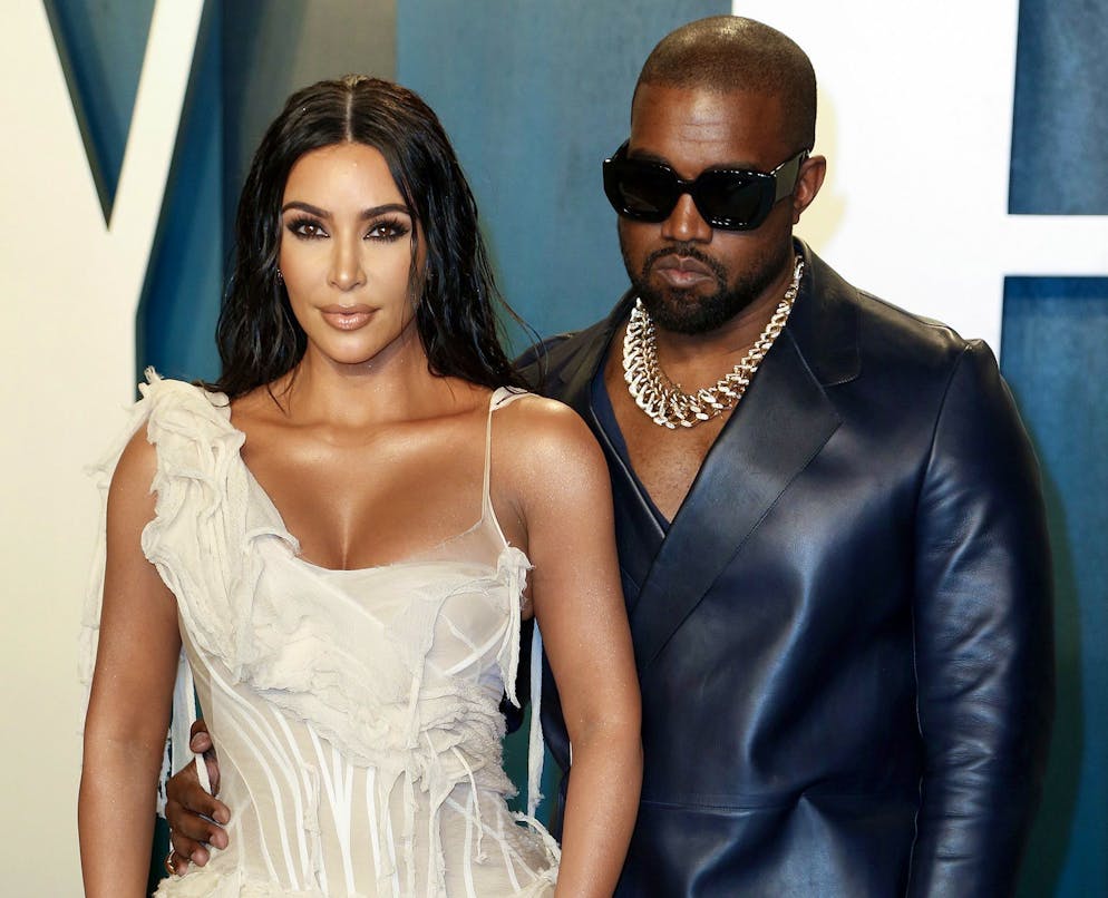 Kim Kardashian con l'ex marito Kanye West in un'immagine del 2020