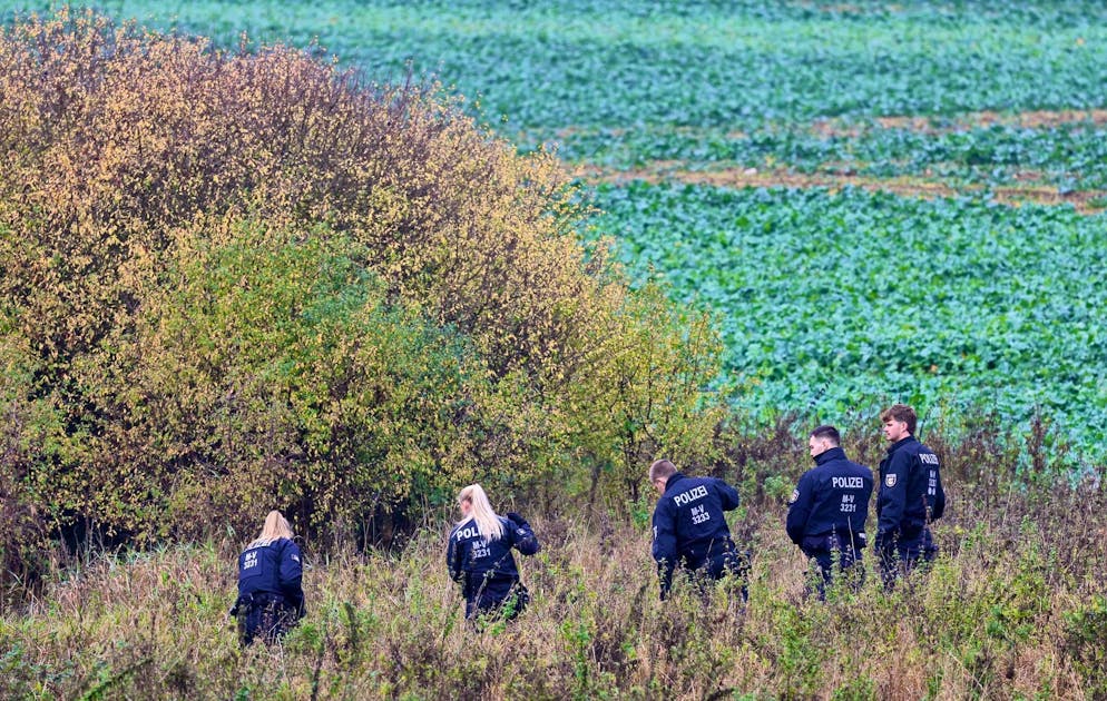 On Wednesday, police officers combed the area around a pond near Klein Upahl.