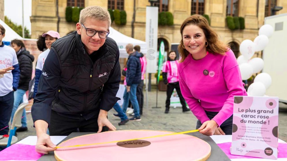 Présenté à Yverdon-les-Bains, le plus grand carac rose du monde mesure 80 cm de diamètre.