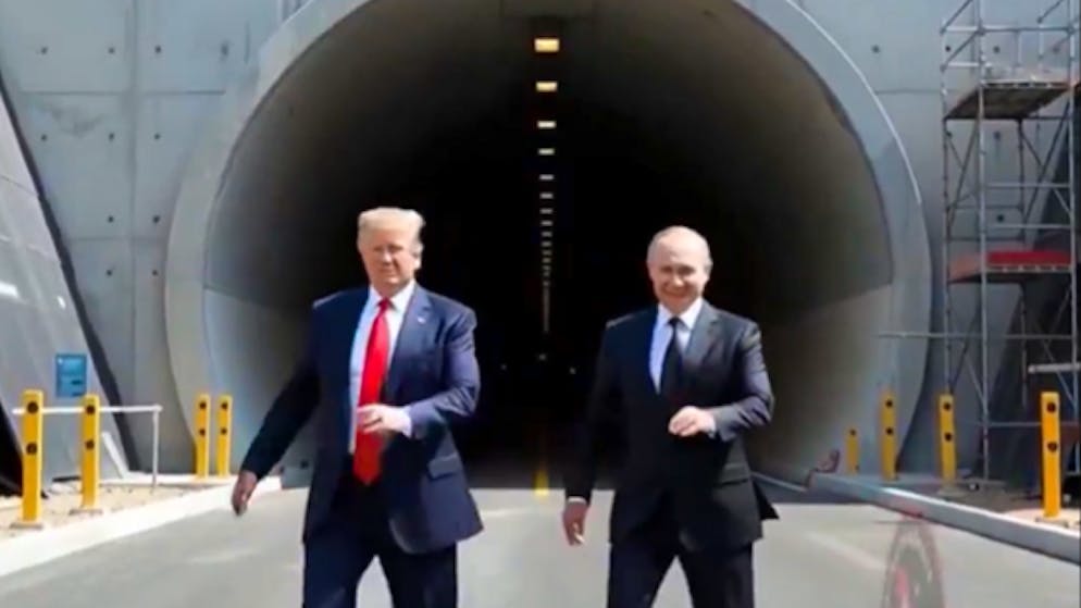 «Trump-Putin-Tunnel». Trump liebt die Tunnel-Idee – das Netz spottet darüber