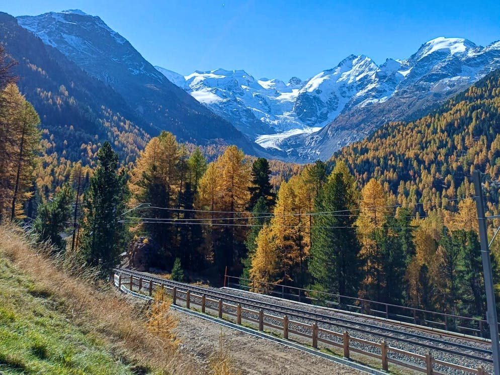 Herbstbilder 2025: Das sind die Bilder der blue News Leser*innen. Traumhaft: der Morteratschgletscher im herbstlichen Engadin in Graubünden.