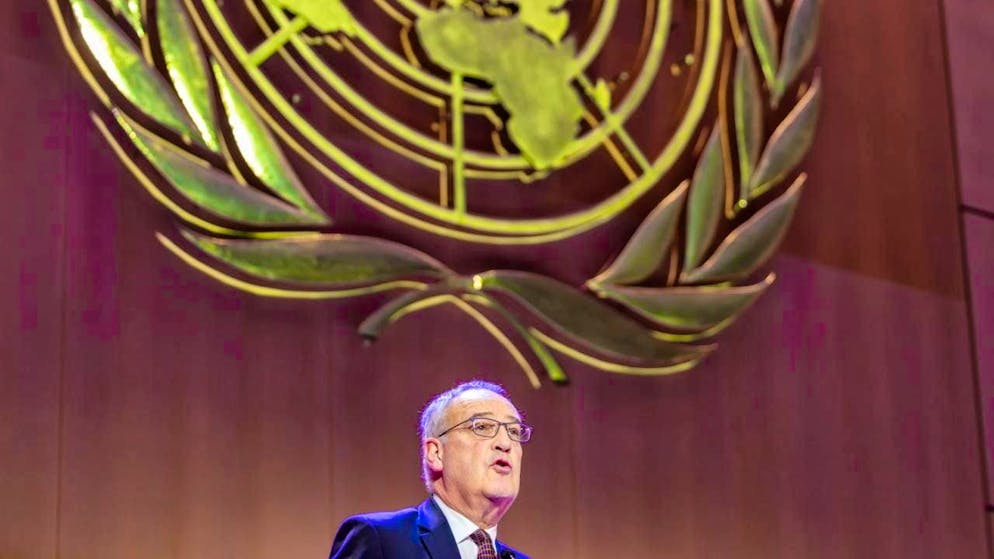 Calls for multilateralism and the search for consensus: Federal Councillor Guy Parmelin at the opening of the Unctad conference in Geneva.