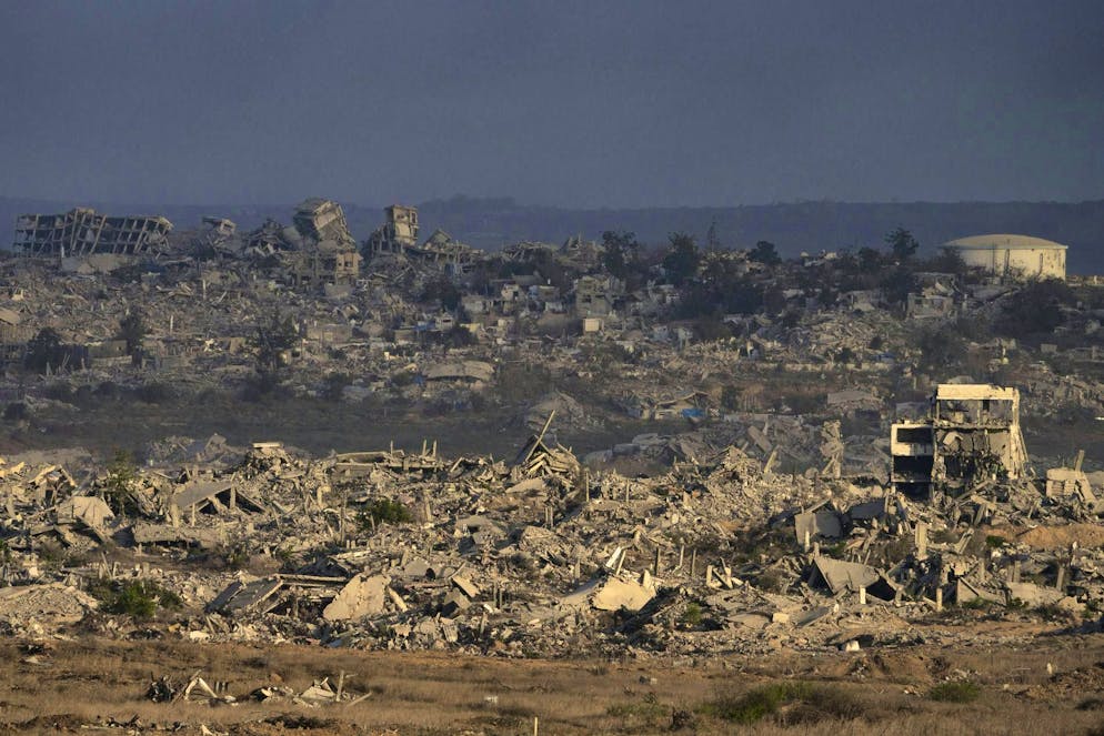 Destroyed buildings in the Gaza Strip. These are the consequences of Israeli ground and air operations. The photo was taken on August 28, 2025.
