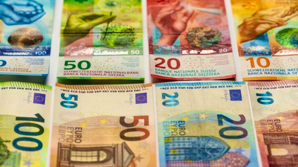 The euro reached its lowest level in history against the franc on Tuesday.
