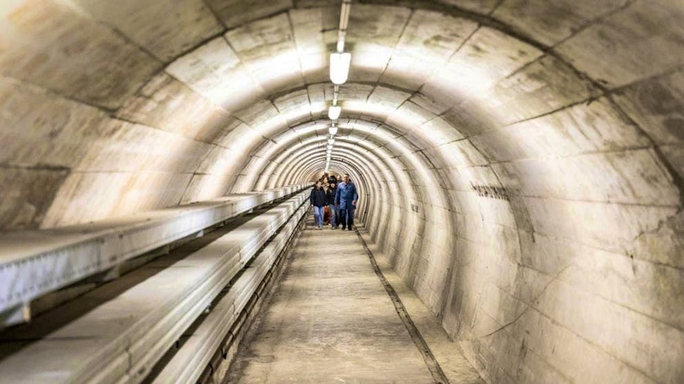 The Federal Council ensures the resilience of protective structures: An entrance tunnel to the decommissioned, formerly world's largest civil defense facility in Sonnenberg in Lucerne. (archive picture)