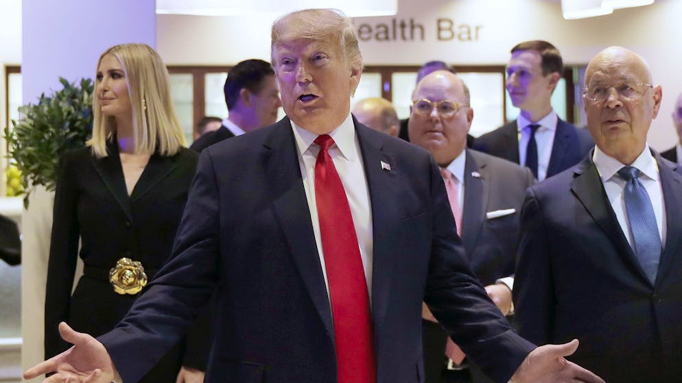 Donald Trump bei seinem letzten Besuch in Davos, während seiner ersten Amtzeit.