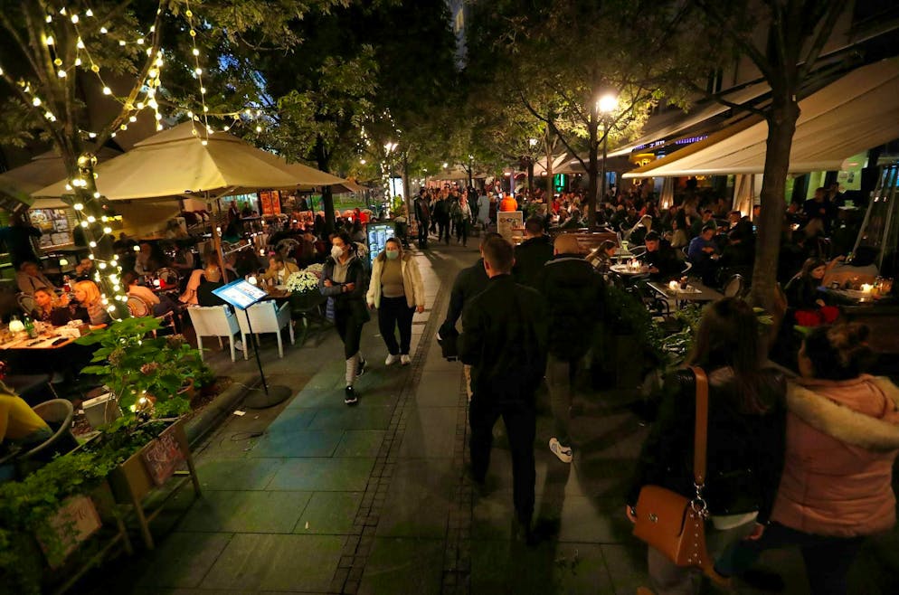 Is Belgrade the new Berlin?. View of a party mile in Belgrade's city center.