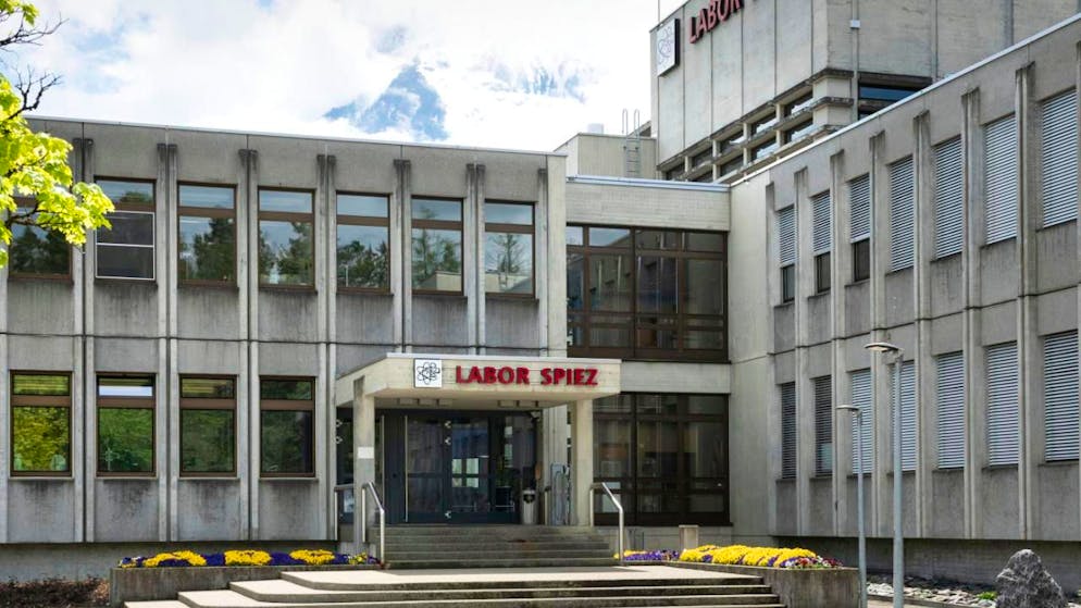 Der Eingang zum Labor Spiez auf einer Aufnahme von 2019.