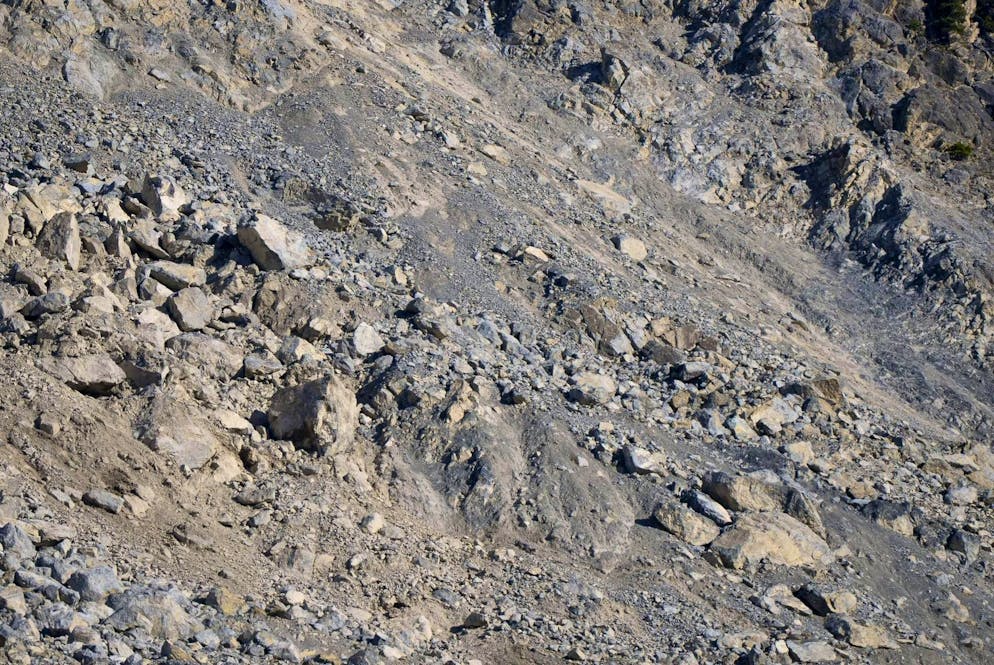 On June 15, 2023, a stream of rubble almost reached the village, which was evacuated at the time.