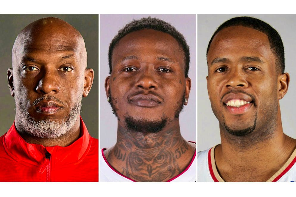 Chauncey Billups, Terry Rozier and Damon Jones.