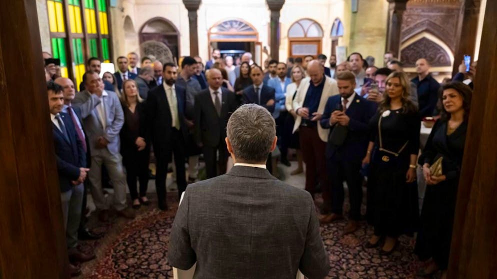 Le ministre des affaires étrangères Ignazio Cassis a rencontré les entrepreneurs actifs en Irak lors de sa visite à Bagdad.