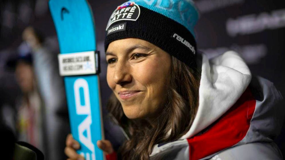 Wendy Holdener competes in her 300th World Cup race in Sölden on Saturday.