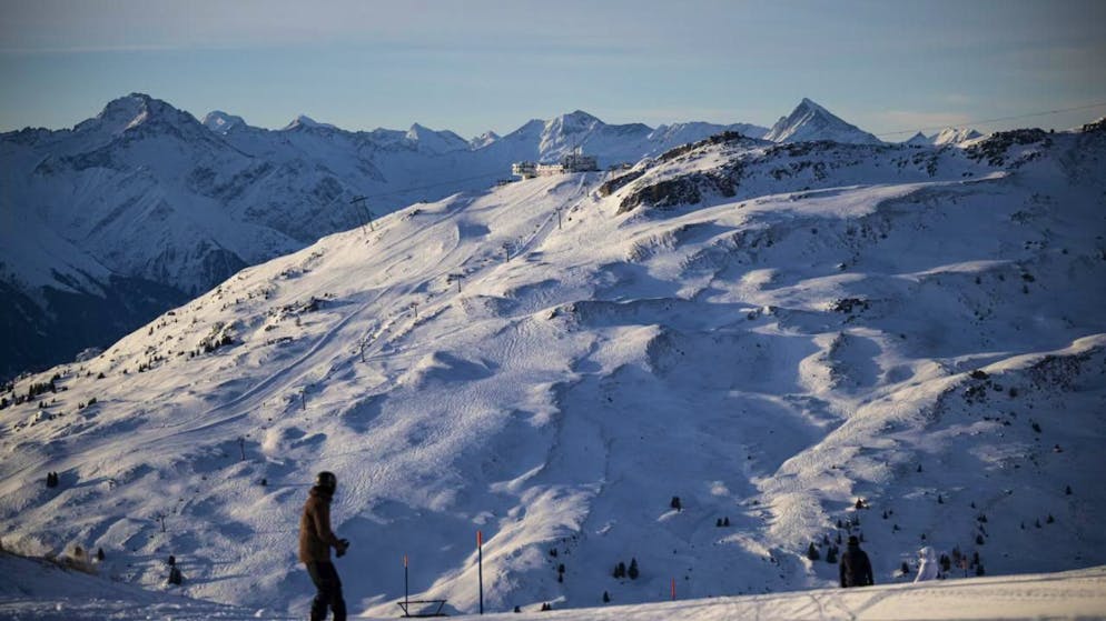 Vue sur le Crap Sogn Gion dans le domaine skiable de la Weisse Arena (archives).