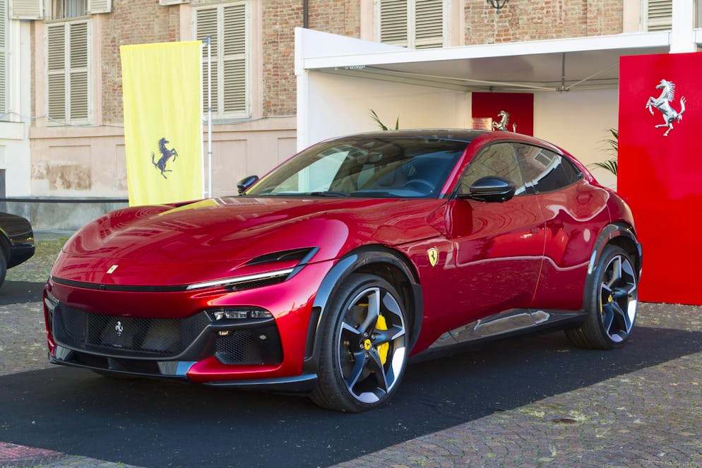 Nell'immagine d'archivio una Ferrari Purosangue, presentata al Torino Car Show 2024.