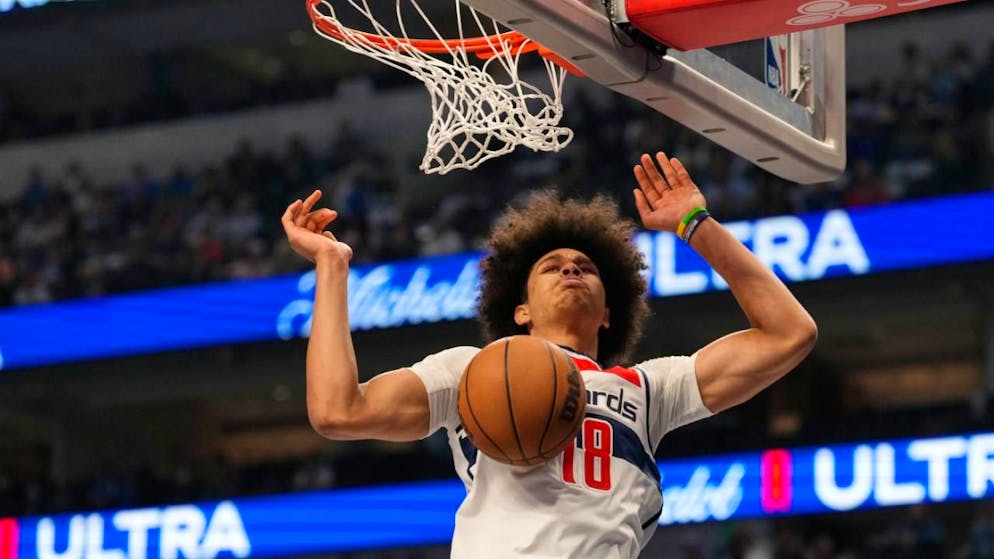 Kyshawn George erzielt für die Washington Wizards sechs Punkte