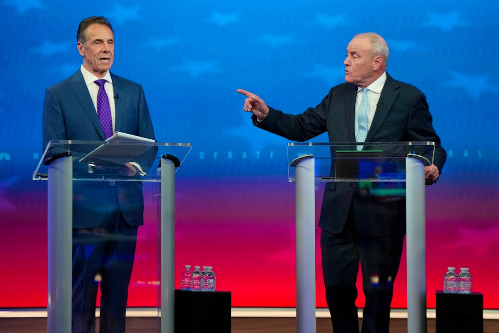 Der unabhängige Kandidat Andrew Cuomo und der Republikaner Curtis Sliwa 