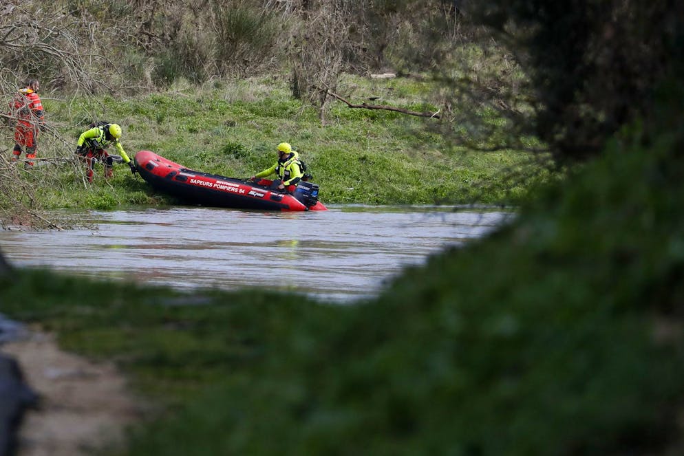 Des équipes de secours dans le Gardon, où le cycliste a été retrouvé (photo d’illustration).
