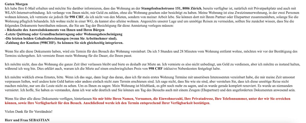 Was «Herr Sebastian» für Informationen von den Plättlis verlangt.