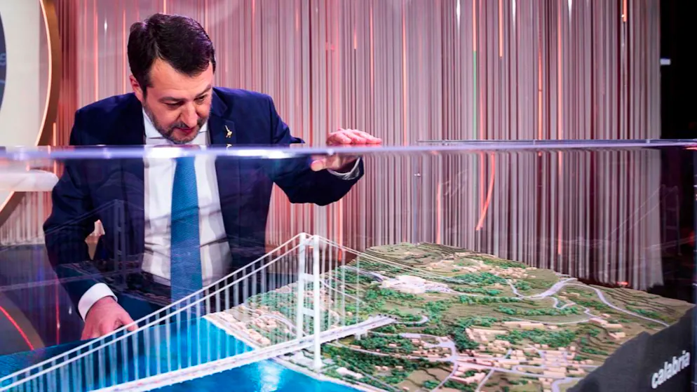 La Cour des comptes italienne n'a pas validé la décision de lancer le projet pharaonique de plan entre la Sicile et le continent. De quoi rendre fou de rage le ministre des infrastructures et des transports, Matteo Salvini (archives).