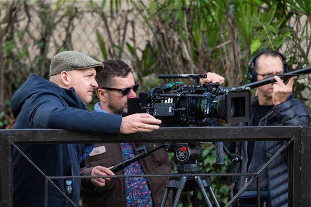 Il regista Fulvio Bernasconi al lavoro