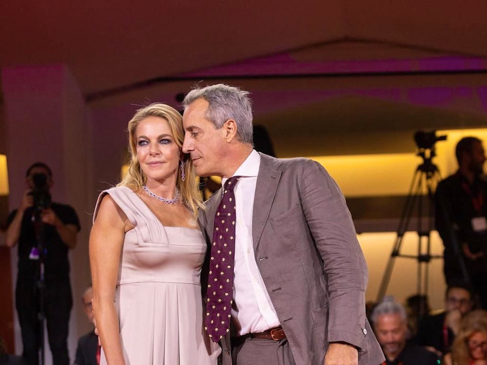 Claudia Gerini Con Riccardo Sangiuliano