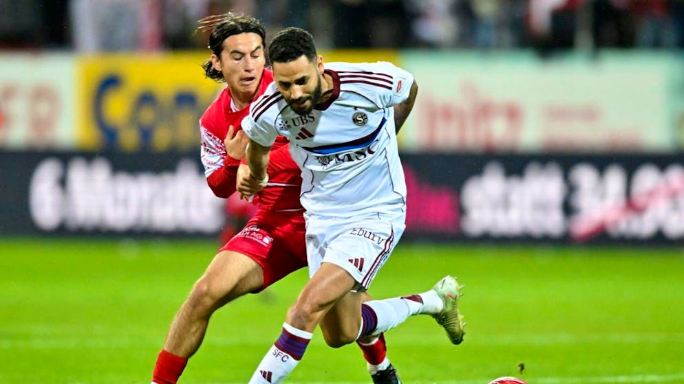 Winterthurs Théo Golliard (links) glänzt gegen Servette mit zwei Toren