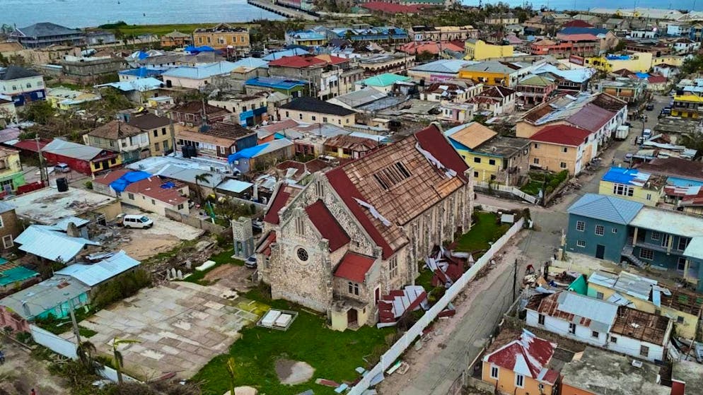 An aerial view of Montego Bay after Hurricane Melissa. Photo: Matias Delacroix/AP/dpa
