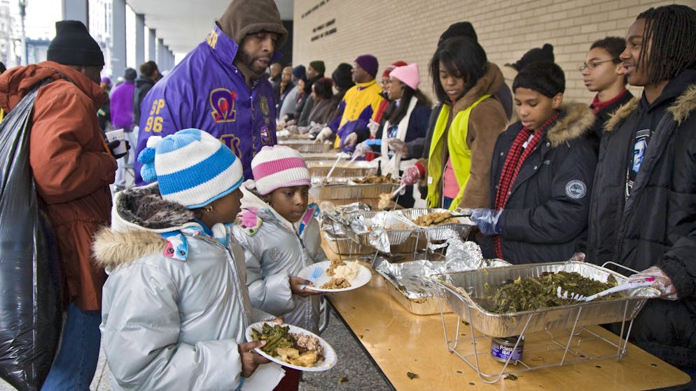 Unterstützung für Bedürftige in den USA.