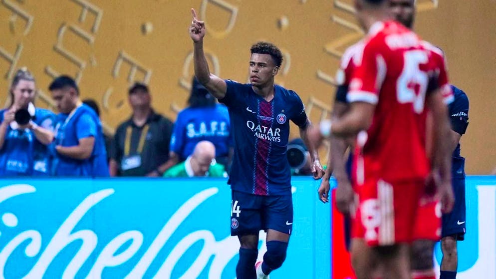 PSG beat Bayern Munich 2-0 in the quarter-finals of the Club World Cup, with Doué (celebrating) opening the scoring for the Parisians
