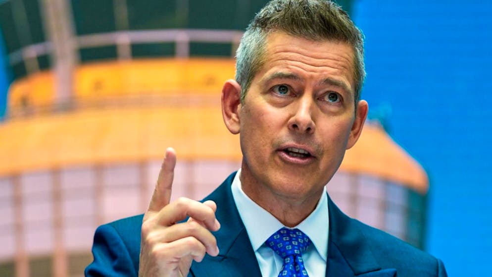 ARCHIV - US-Verkehrsminister Sean Duffy. Foto: Julia Demaree Nikhinson/AP/dpa/Archivbild