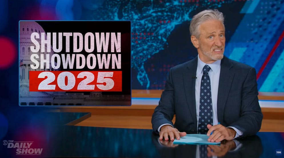 An Jon Stewarts Gesicht lässt sich ablesen, wie viel Spass der Shutdown der US-Regierung macht.