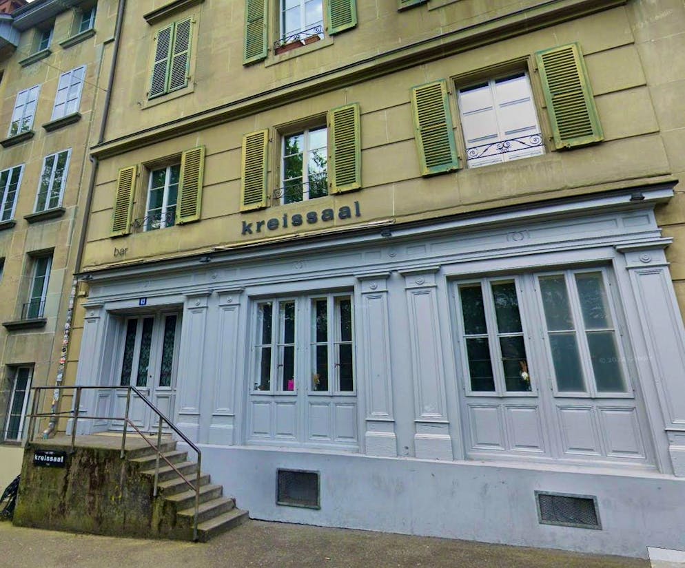 This is where the situation escalated: the Kreissaal bar in Bern. 