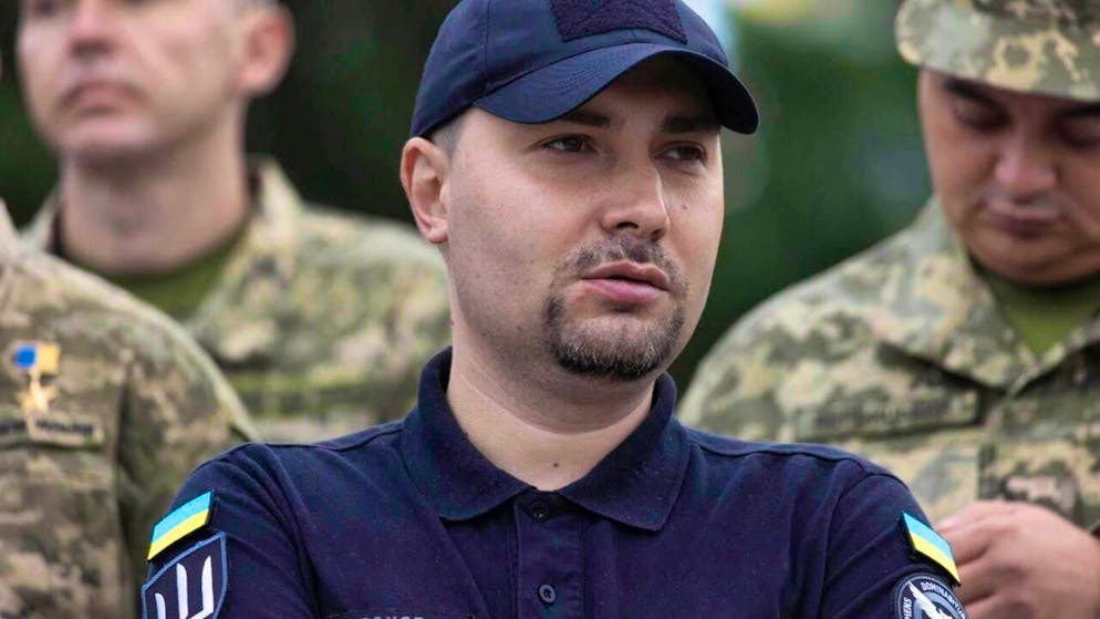 HANDOUT - Major General Kyrylo Budanov, head of the HUR military intelligence service, takes part in the ceremony marking National Flag Day. Photo: Uncredited/Ukrainian Presidential Press Office via AP/dpa - ATTENTION: For editorial use only and only with full attribution of the above credit