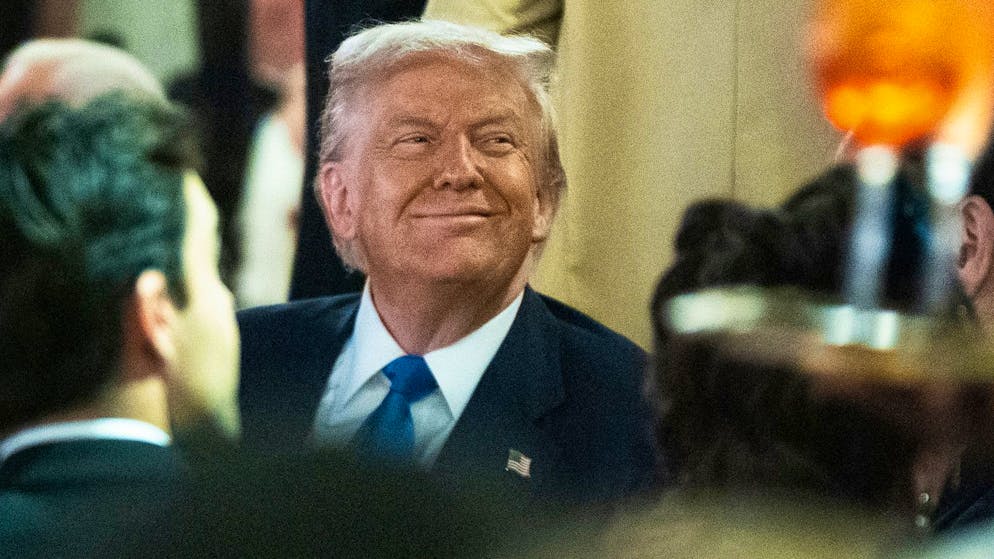 US-Präsident Donald Trump bei einer Halloween-Party auf seinem Anwesen Mar-a-Lago in Palm Beach, Florida. (31. Oktober 2025)