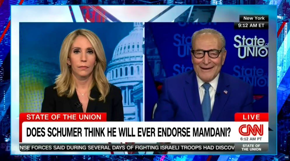 You can tell from Dana Bash's face how satisfying Chuck Schumer's answer is.