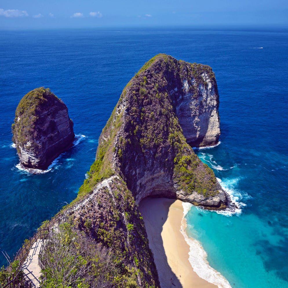 Der Kelingking Beach auf Bali mit der bekannten «T-Rex Cliff».