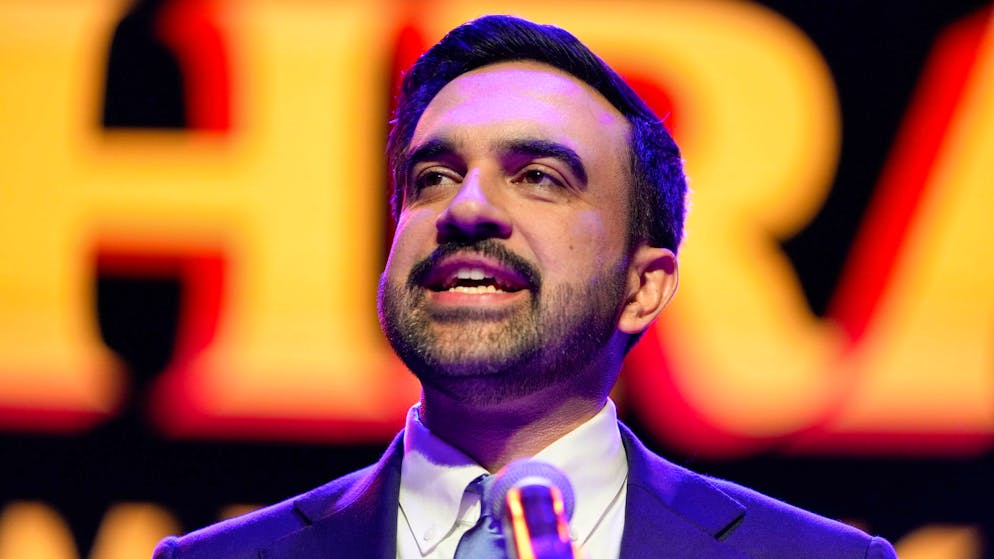 Zohran Mamdani bei seiner Rede nach seinem Sieg bei den Bürgermeisterwahlen in New York. (4. November 2025)