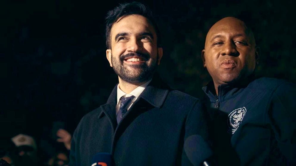 New York mayoral candidate Zohran Mamdani listens to a question during a press conference at the Dutch Kills Playground in the Queens borough of New York. Photo: Andres Kudacki/AP/dpa