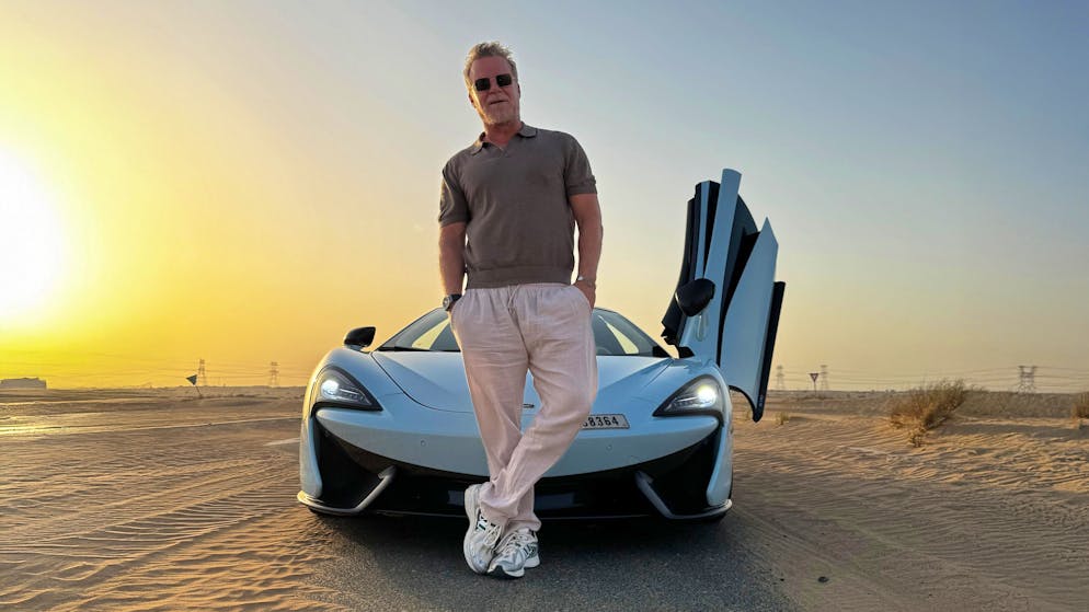 Dubai millionaire on TV. 