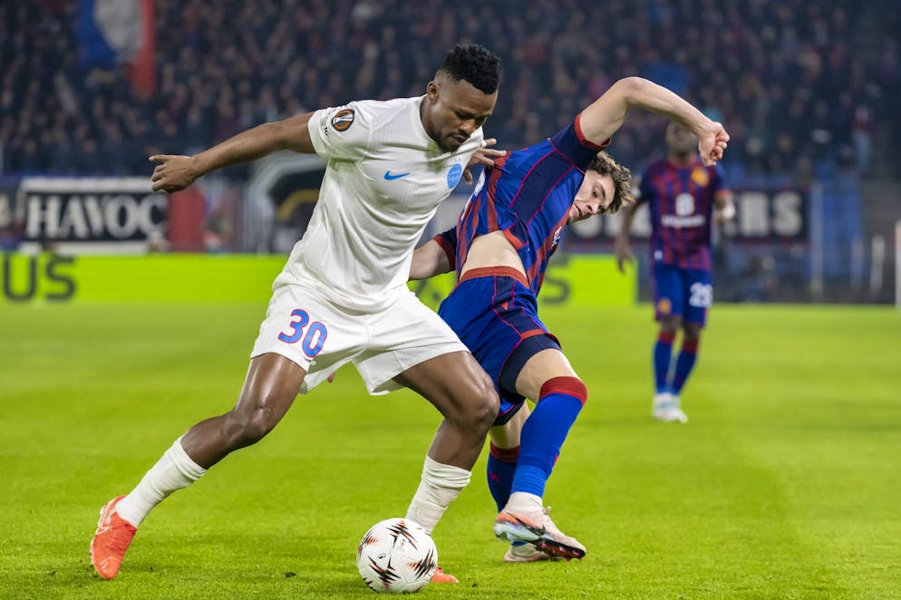 Il Basilea termina il primo tempo in vantaggio.