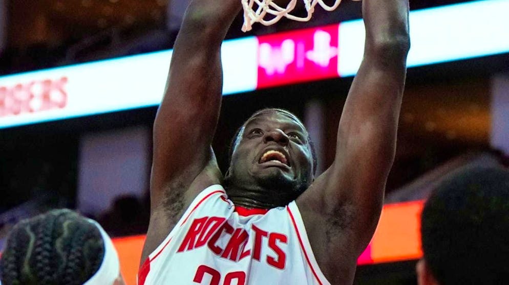 Clint Capela contributes six points to the Houston Rockets' victory.