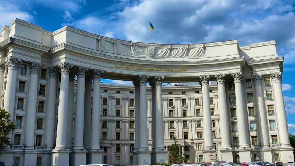 ARCHIVE - The Foreign Ministry of Ukraine in Kiev. Photo: Friedemann Kohler/dpa/Archive picture