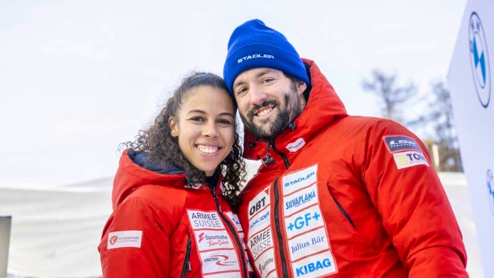 A couple for several years: the fastest Swiss bobsleigh pilots Melanie Hasler and Michael Vogt at the 2023 World Championships in St. Moritz