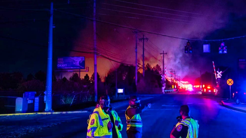 A cargo plane crashed in the US state of Kentucky shortly after take-off. Photo: Jon Cherry/AP/dpa