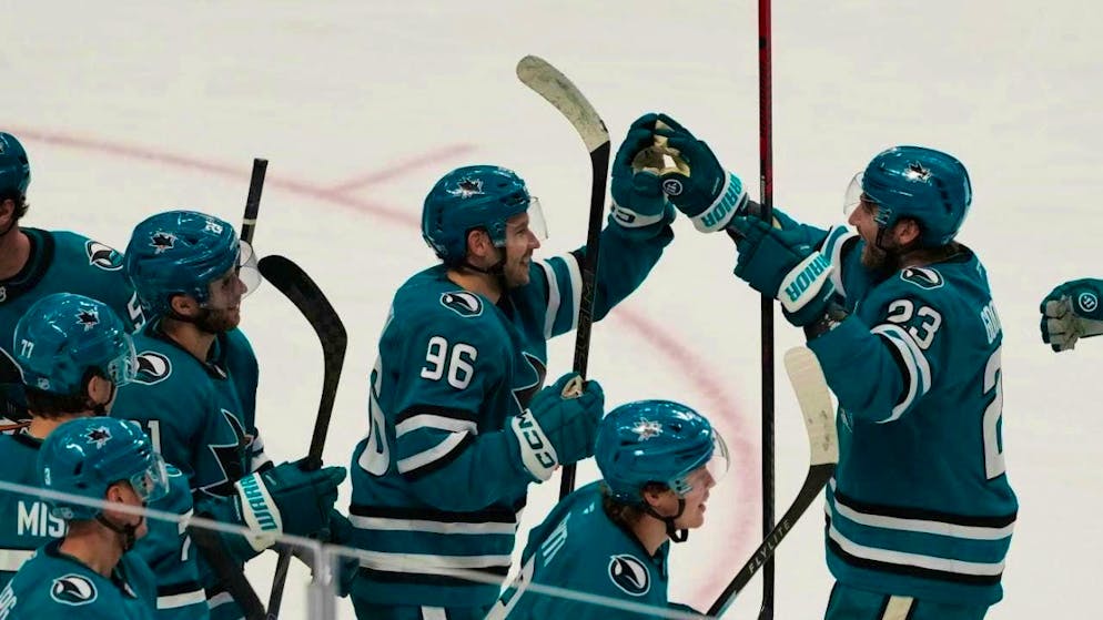 The San Jose Sharks win against the Winnipeg Jets